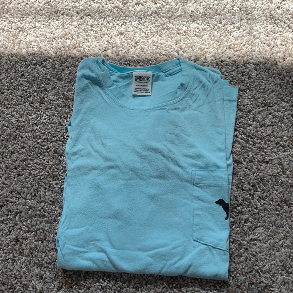 Victoria’s Secret pink light blue tee